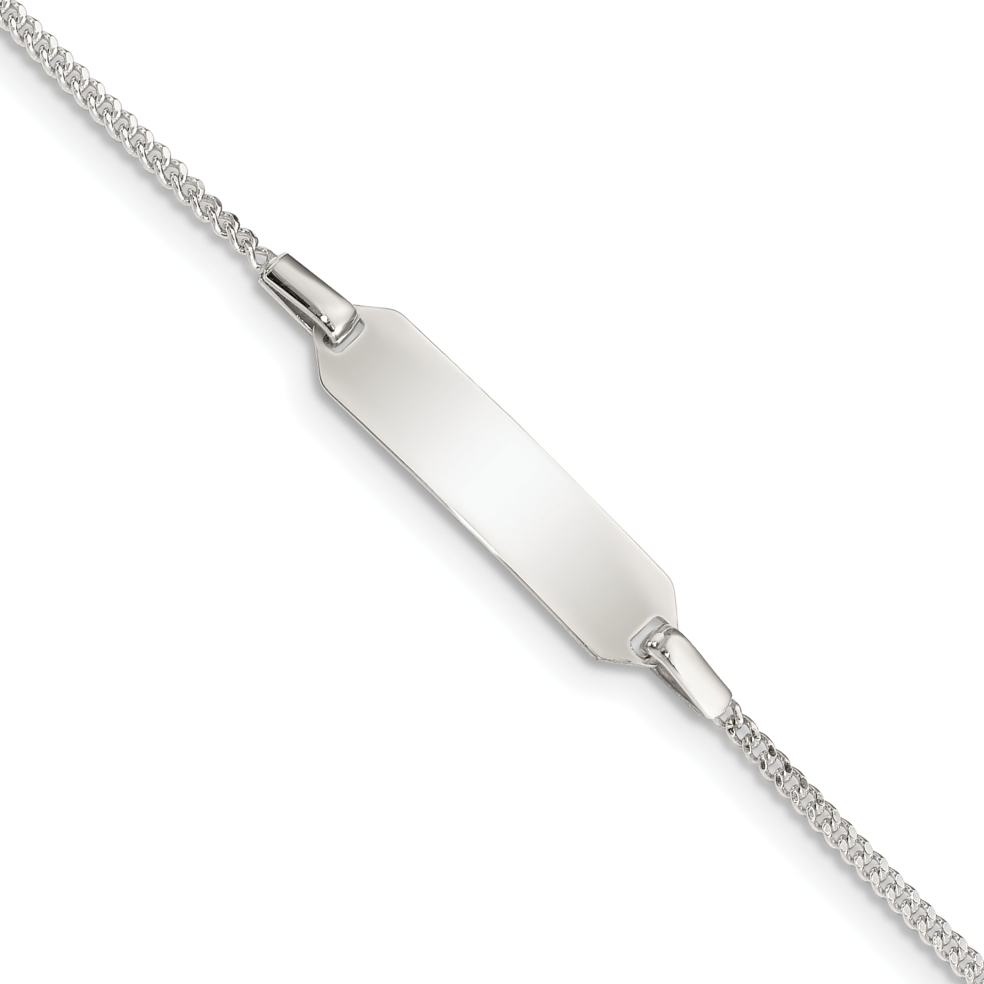Sterling Silver Childrens 5in Plus 1in EXT ID Curb Link Bracelet Main image