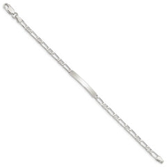 Sterling Silver Polished Engraveable Anchor Link ID Bracelet
