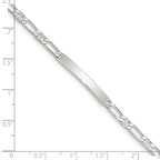 Sterling Silver Polished Engraveable Anchor Link ID Bracelet