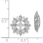 Sterling Silver 925 Earring Jackets with White Topaz & Diamond
