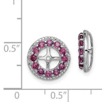 Sophia Jewelers Rhodium-Plated Sterling Silver Garnet & Diamond Jacket Earrings