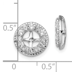 Sterling Silver 925 Earring Jackets with Natural White Topaz Elegance