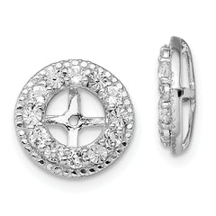 Sterling Silver 925 Earring Jackets with Natural White Topaz Elegance