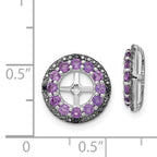 Sterling Silver Amethyst & Black Sapphire Earring Jackets Polished Elegance