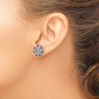 Sophia Jewelers Sterling Silver Amethyst Earring Jackets with Polished Rhodium Finish