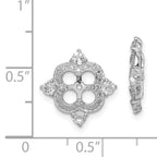 Sophia Jewelers Sterling Silver White Topaz & Diamond Earring Jackets Elegant Polished Finish