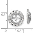 Sterling Silver Rhodium Diam. & White Topaz Earring Jacket