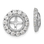 Sterling Silver Rhodium Diam. & White Topaz Earring Jacket