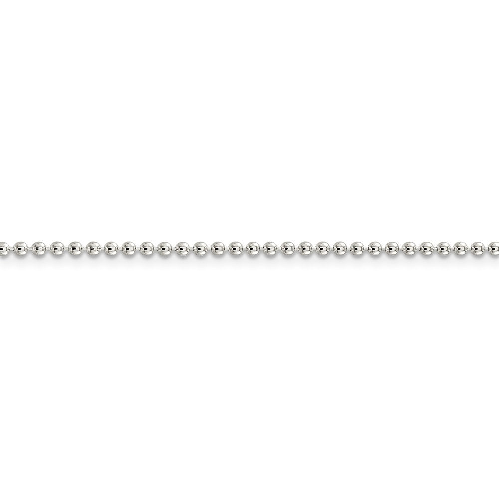 Sterling Silver 2mm Beaded Necklace