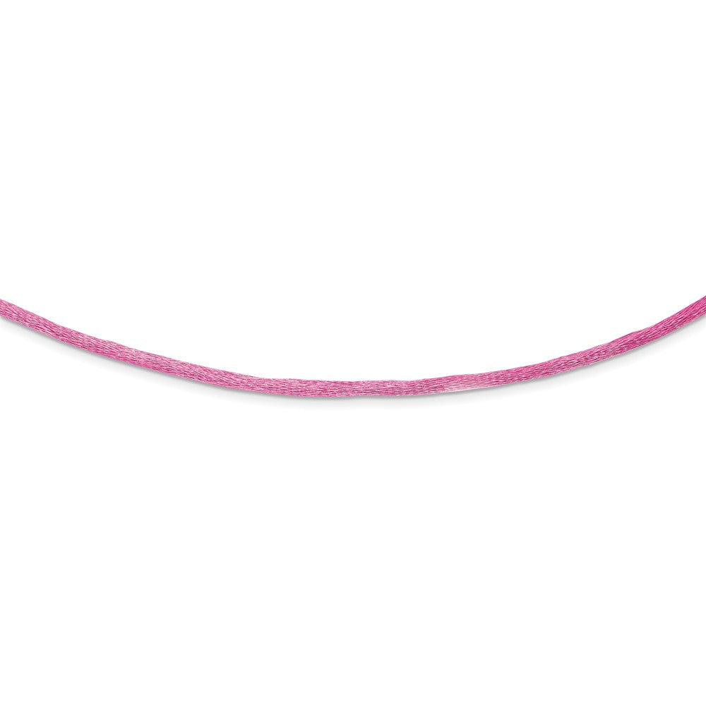 Sophia Jewelers Sterling Silver Satin Cord Necklace 16" Elegant Design