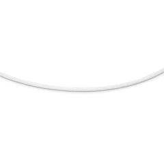 Sterling Silver 2mm White Satin Necklace