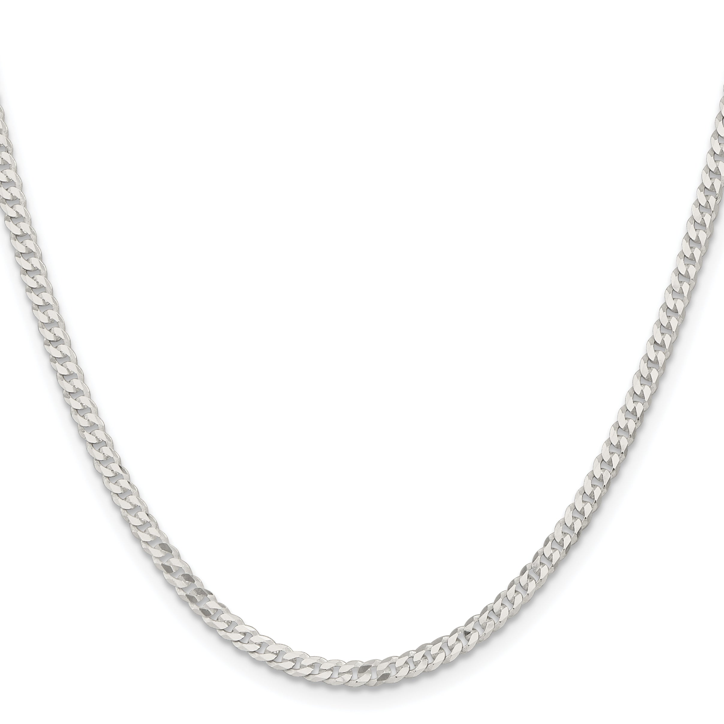 Sterling Silver 3.15mm Flat Curb Chain