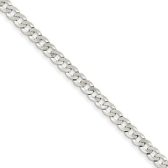 Sterling Silver 5.75mm Close Link Flat Curb Chain