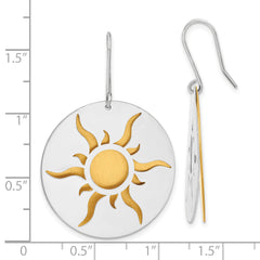 Sterling Silver & 14K Gold-plated Sun Dangle Earrings