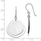 Sterling Silver 925 Rhodium-Plated Dangle Earrings with Polished Finish
