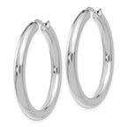 Sophia Jewelers Sterling Silver Rhodium-Plated Hoop Earrings Polished Elegant Design