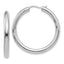 Sterling Silver Rhodium-plated 3.5mm Tube Earrings
