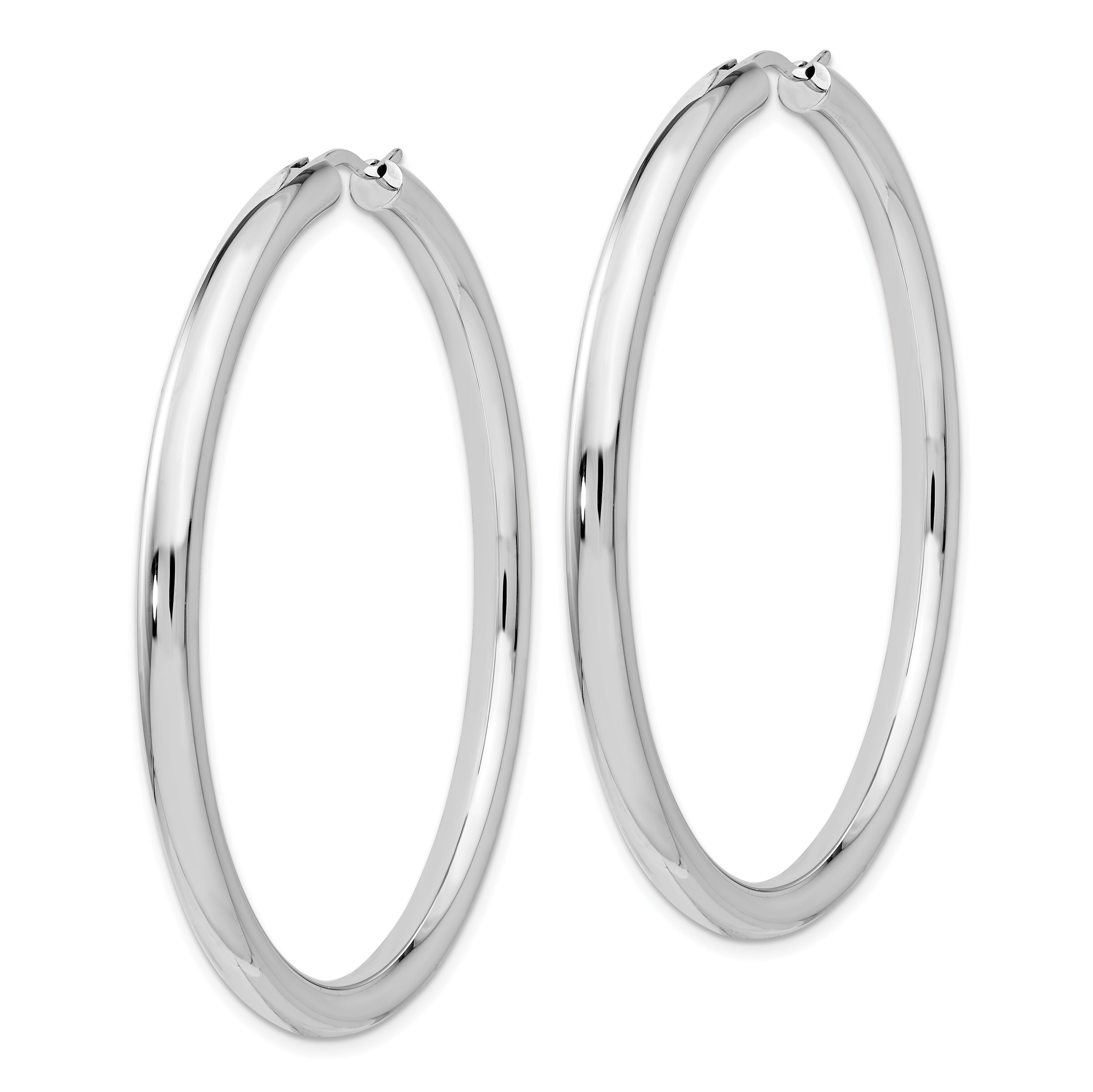 Sophia Jewelers 925 Sterling Silver Hoop Earrings with Rhodium Polish