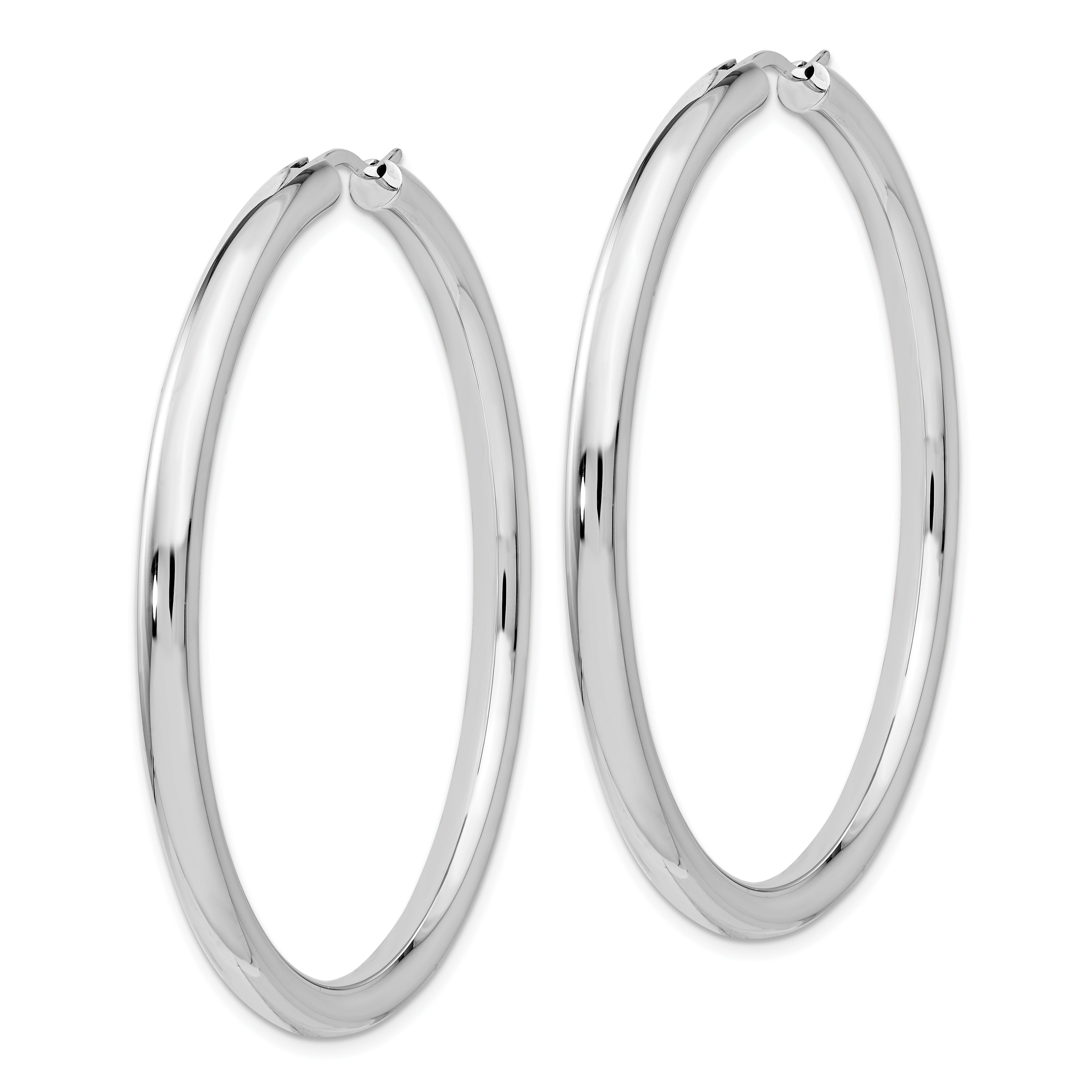 Sophia Jewelers 925 Sterling Silver Hoop Earrings with Rhodium Polish