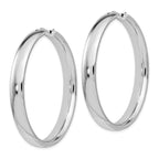 Sophia Jewelers Sterling Silver Rhodium-Plated Hoop Earrings