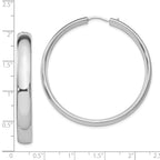 Sophia Jewelers Sterling Silver Rhodium-Plated Hoop Earrings