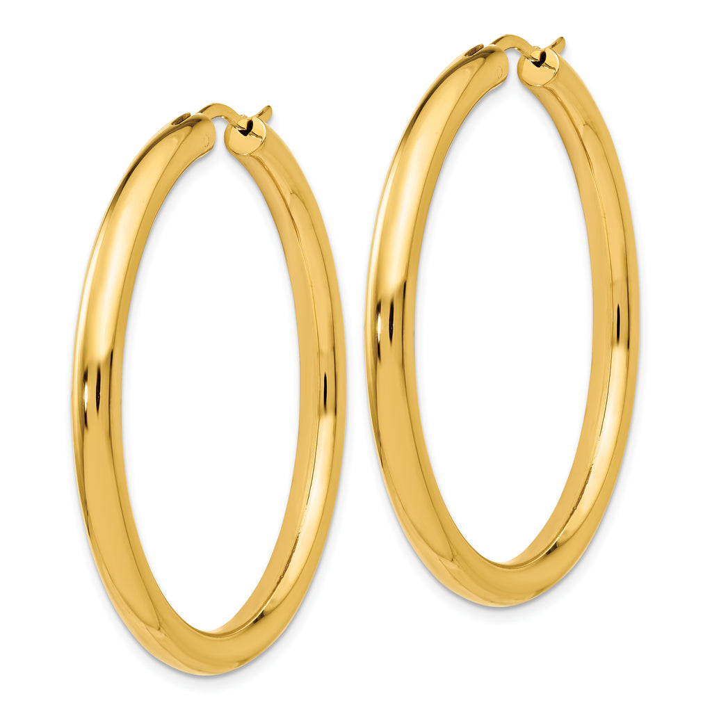 Sophia Jewelers Gold-Plated Sterling Silver Hoop Earrings Polished & Elegant