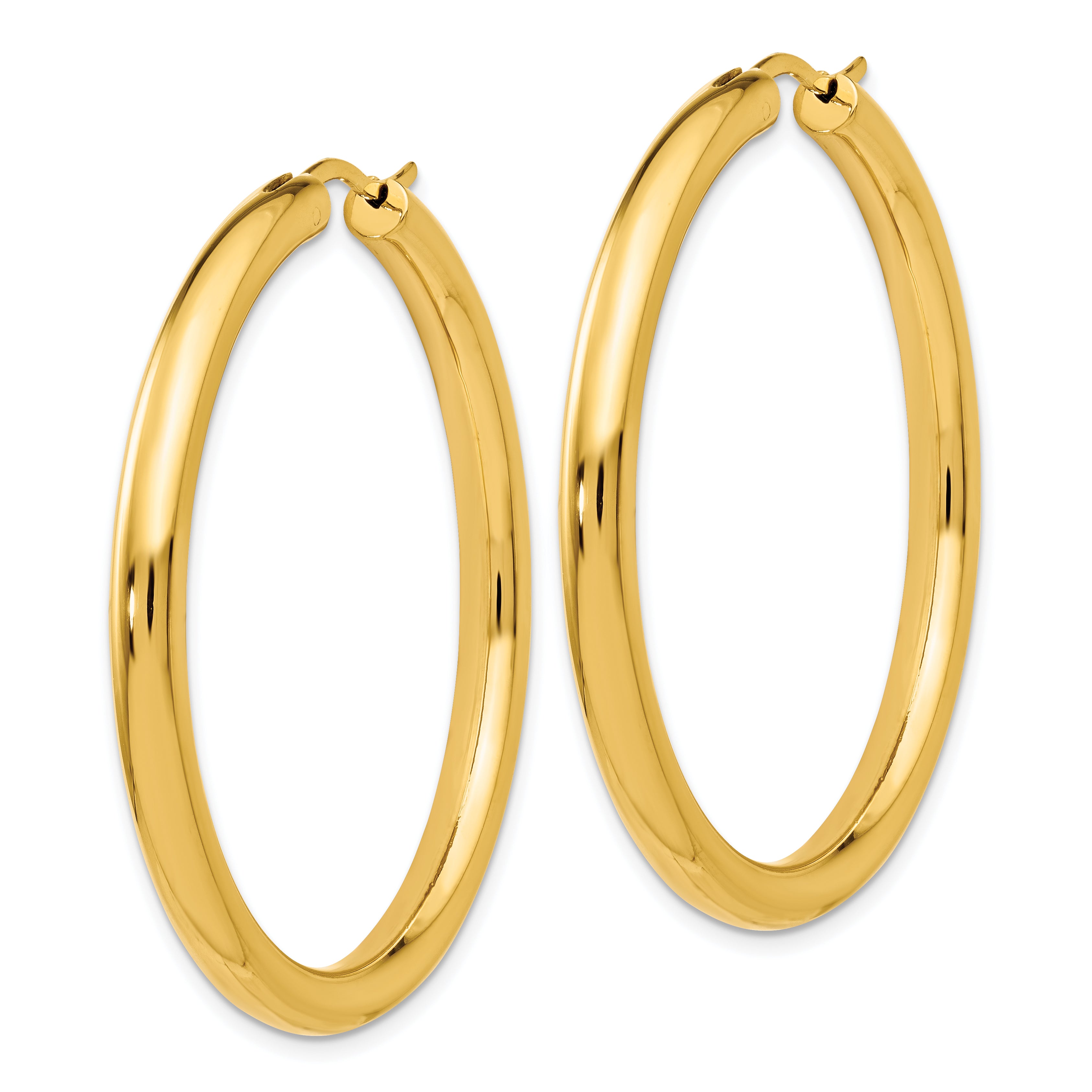 Sophia Jewelers Gold-Plated Sterling Silver Hoop Earrings Polished & Elegant