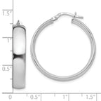Polished Hinged Hoop Earrings in Sterling Silver