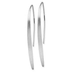 Sterling Silver 925 Women's Drop Earrings with Rhodium-Plated Polished Finish