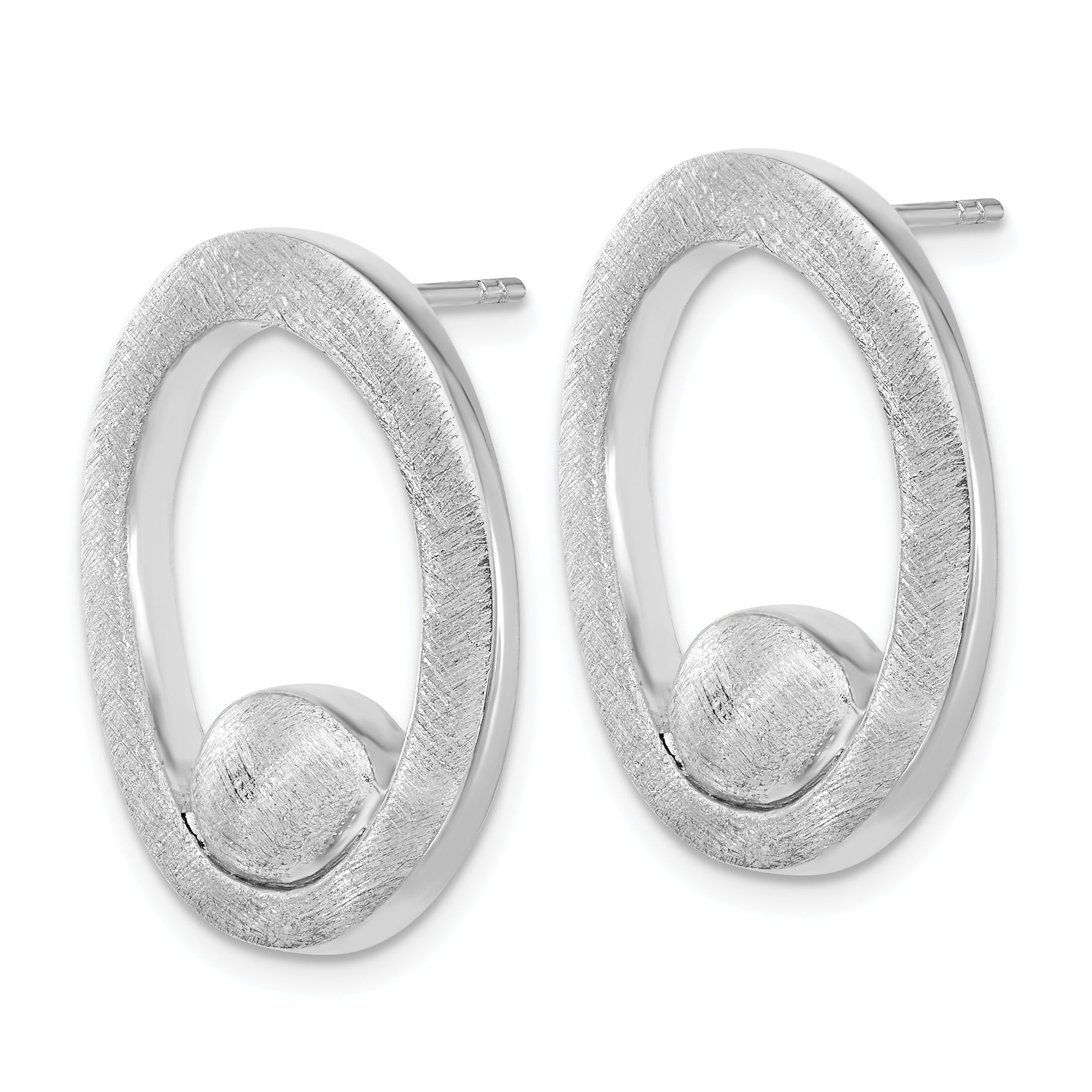 Sterling Silver 925 Dangle Earrings with Brushed Finish for Women Secondary image
