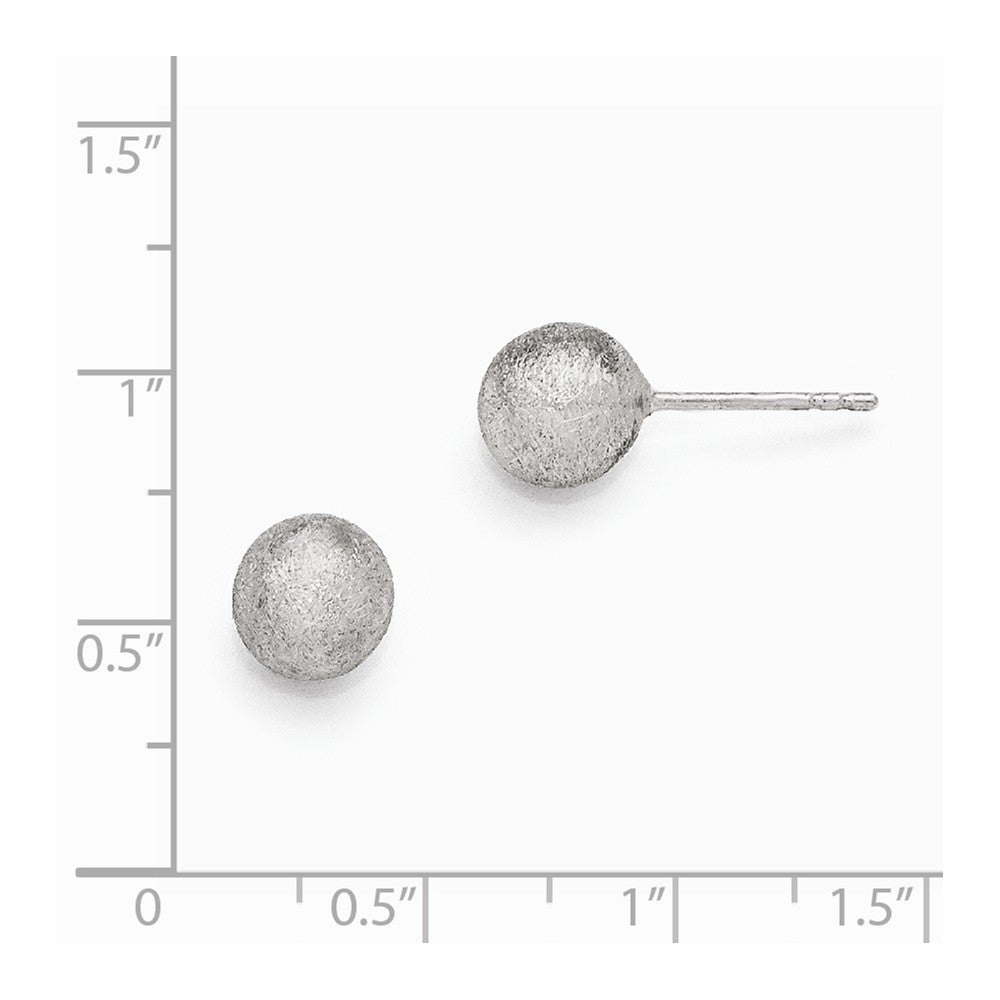 Leslie's SS Radiant Essence Rhodium-plated Ball Post Earrings