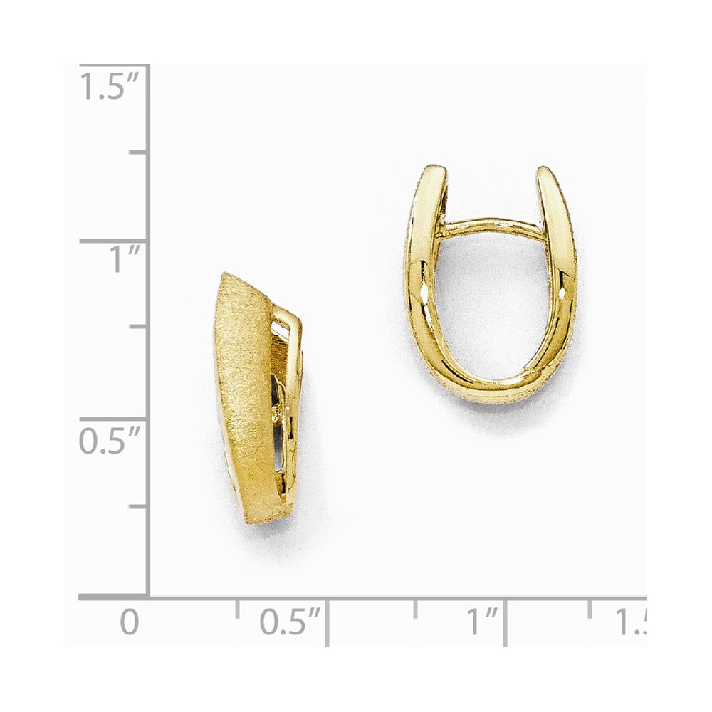 Leslie's Sterling Silver Gold-plated Textured Hoop Earring