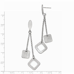Leslie's Sterling Silver Scratch Finish Post Dangle Earrings