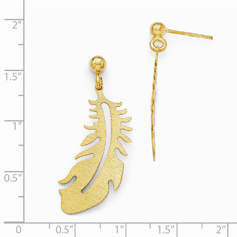 Leslie's Sterling Silver Gold Plated Scratch Finish Earrings