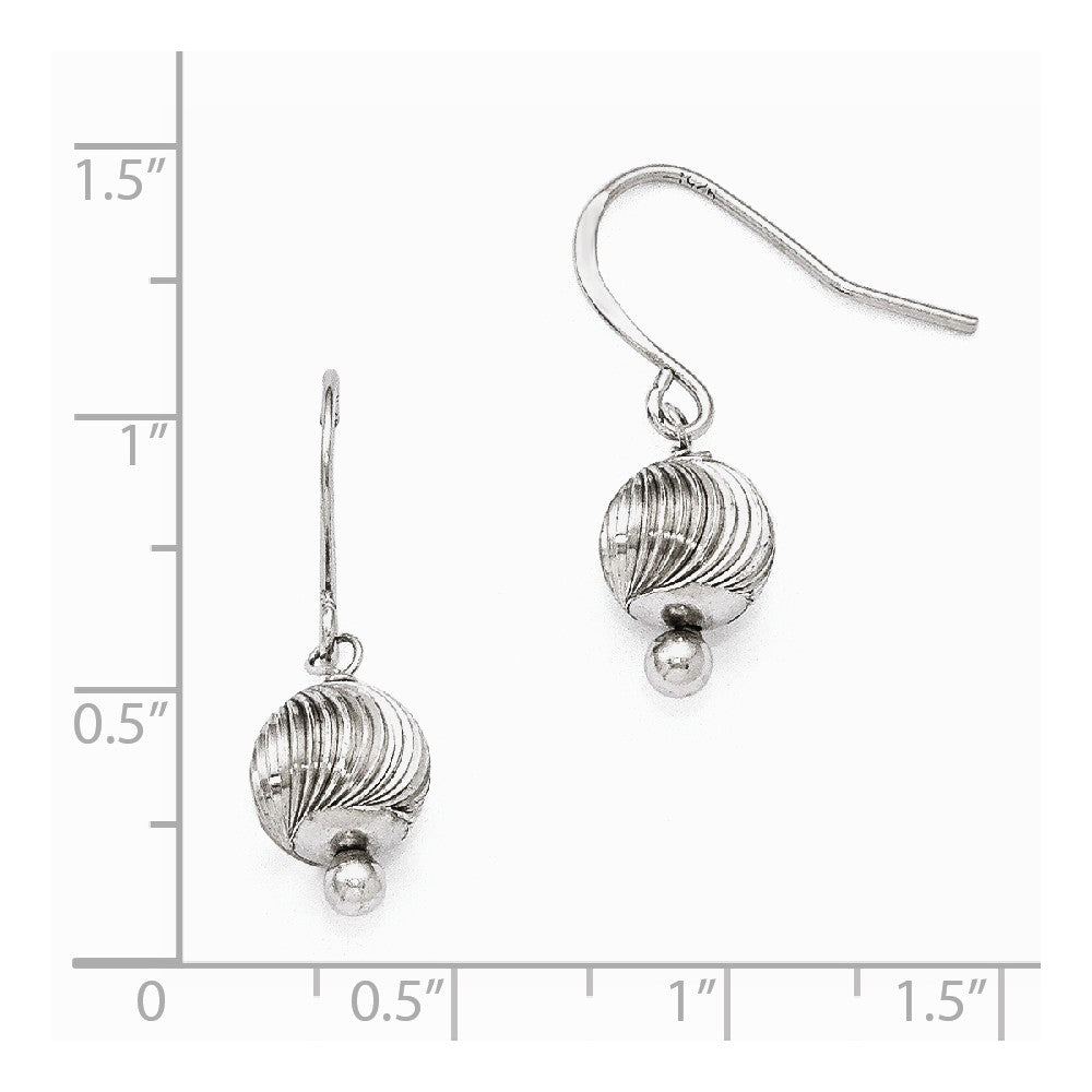 Leslie's Sterling Silver Textured Bead Dangle Earrings