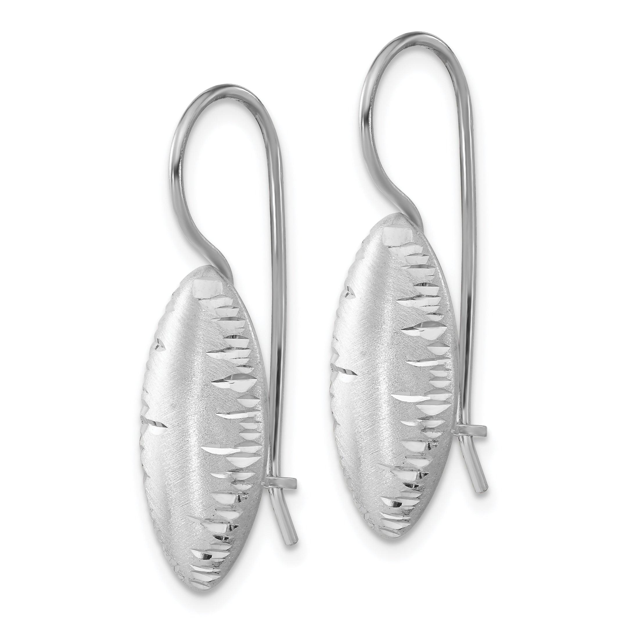 Sophia Jewelers Sterling Silver Rhodium-Plated Dangle Earrings with Diamond-Cut Elegance Secondary image