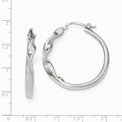 Leslie's Sterling Silver Polished Twisted Hoop Earrings