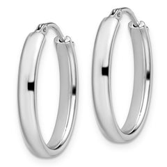 Sophia Jewelers Sterling Silver 925 Polished Oval Hoop Earrings
