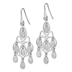 Leslie's Sterling Silver Polished Diamond-cut Dangle Earrings