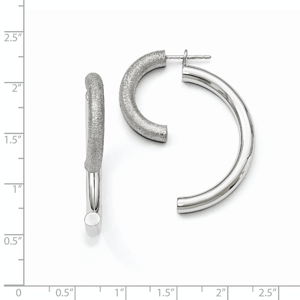 Sophia Jewelers Sterling Silver 925 D/C Drop Earrings with Polished Rhodium Finish