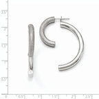Sophia Jewelers Sterling Silver 925 D/C Drop Earrings with Polished Rhodium Finish