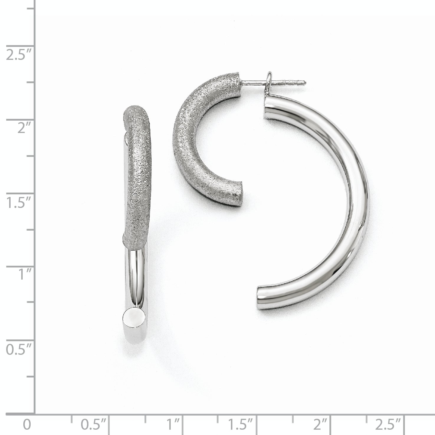 Sophia Jewelers Sterling Silver 925 D/C Drop Earrings with Polished Rhodium Finish