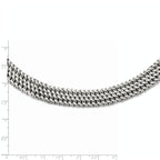 Sophia Jewelers 925 Sterling Silver Mesh Necklace Elegant 17.5 Inch