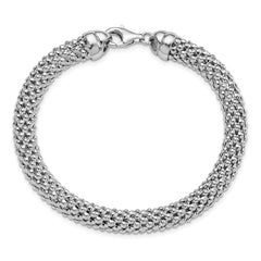 Sterling Silver Polished Mesh Bracelet - 7.5