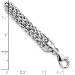 Sterling Silver Polished Mesh Bracelet - 7.5