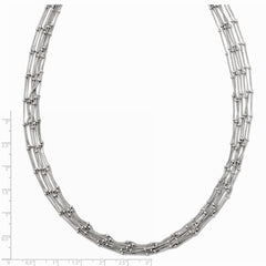 Leslie's Sterling Silver Seven Strand Beaded Necklace