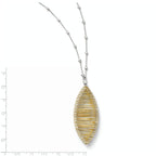 Sophia Jewelers Sterling Silver Gold-Tone 24k Flash Plated Pendant Necklace