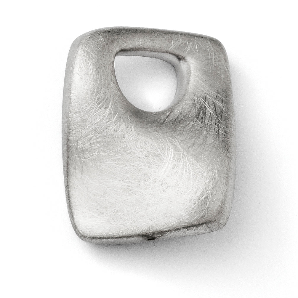 Scratch-Finish Pendant in Sterling Silver, 26mm - Sophia Jewelers Main image