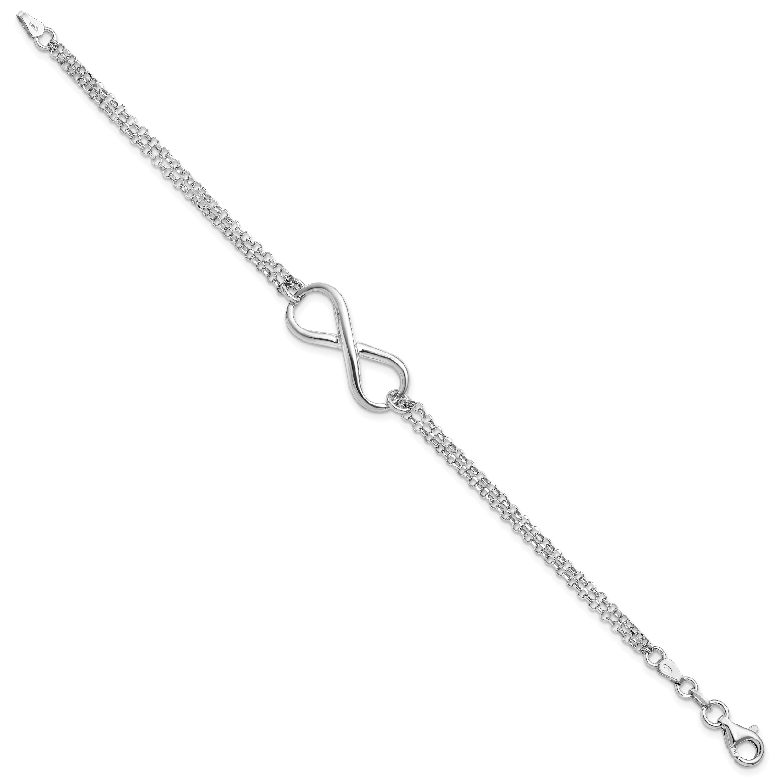 Sterling Silver Infinity Symbol Bracelet Secondary image