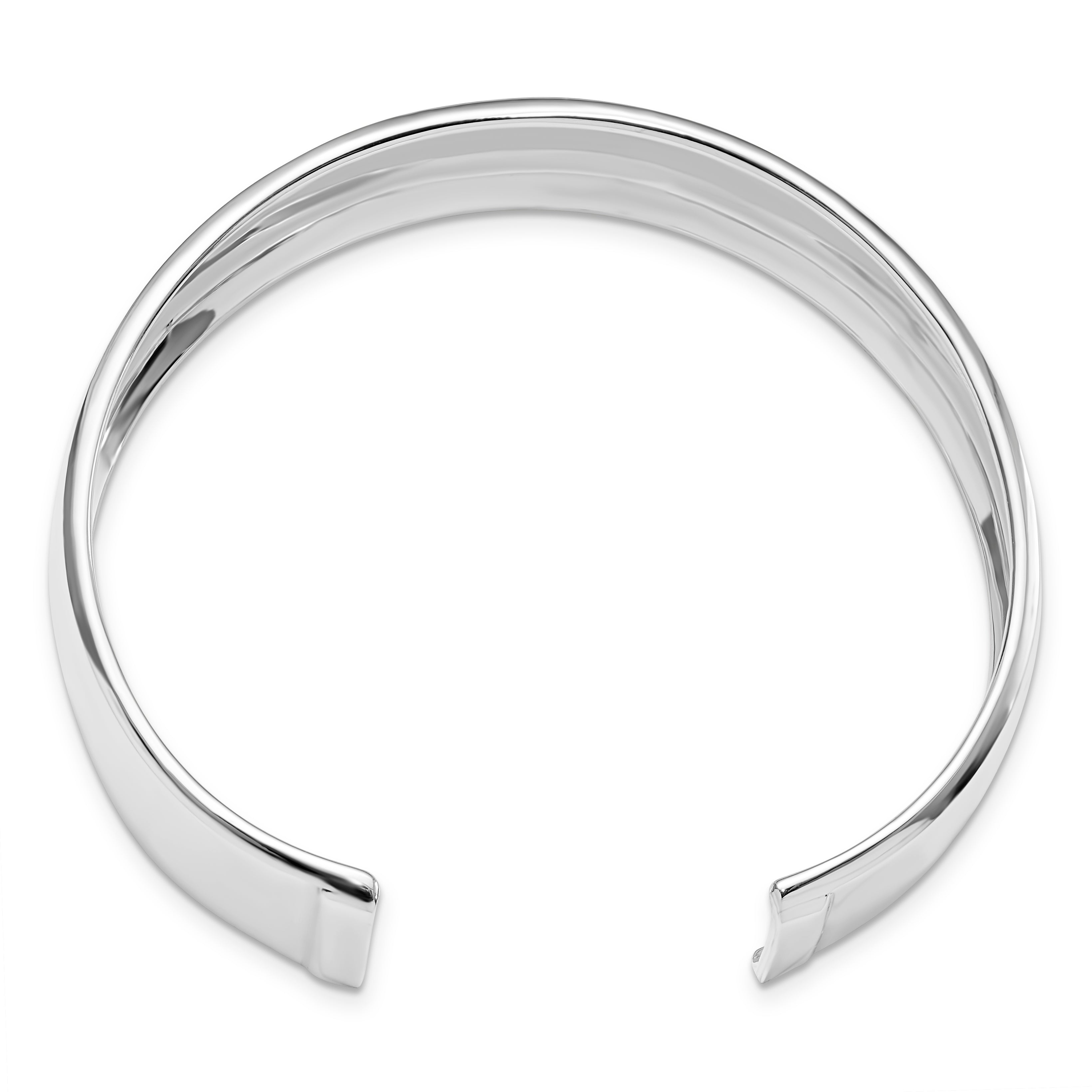 Sophia Jewelers 925 Sterling Silver Polished Slip-On Cuff Bangle Secondary image
